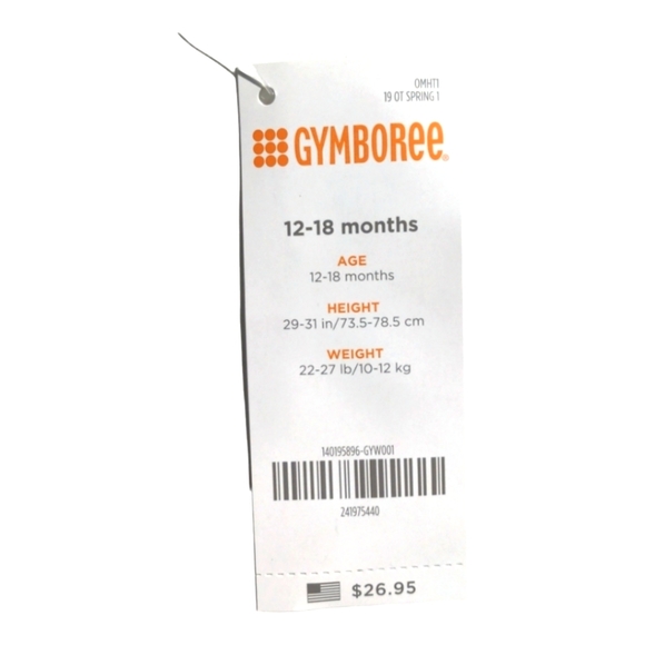 Gymboree Girl 12-18m White jean Short - Picture 3 of 3